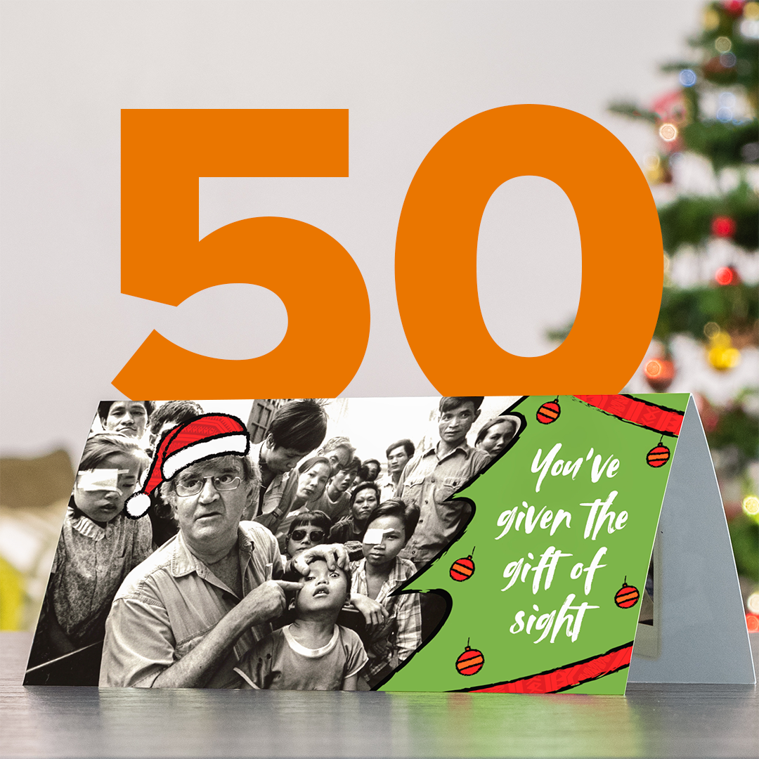 Fred card with $50 Donation