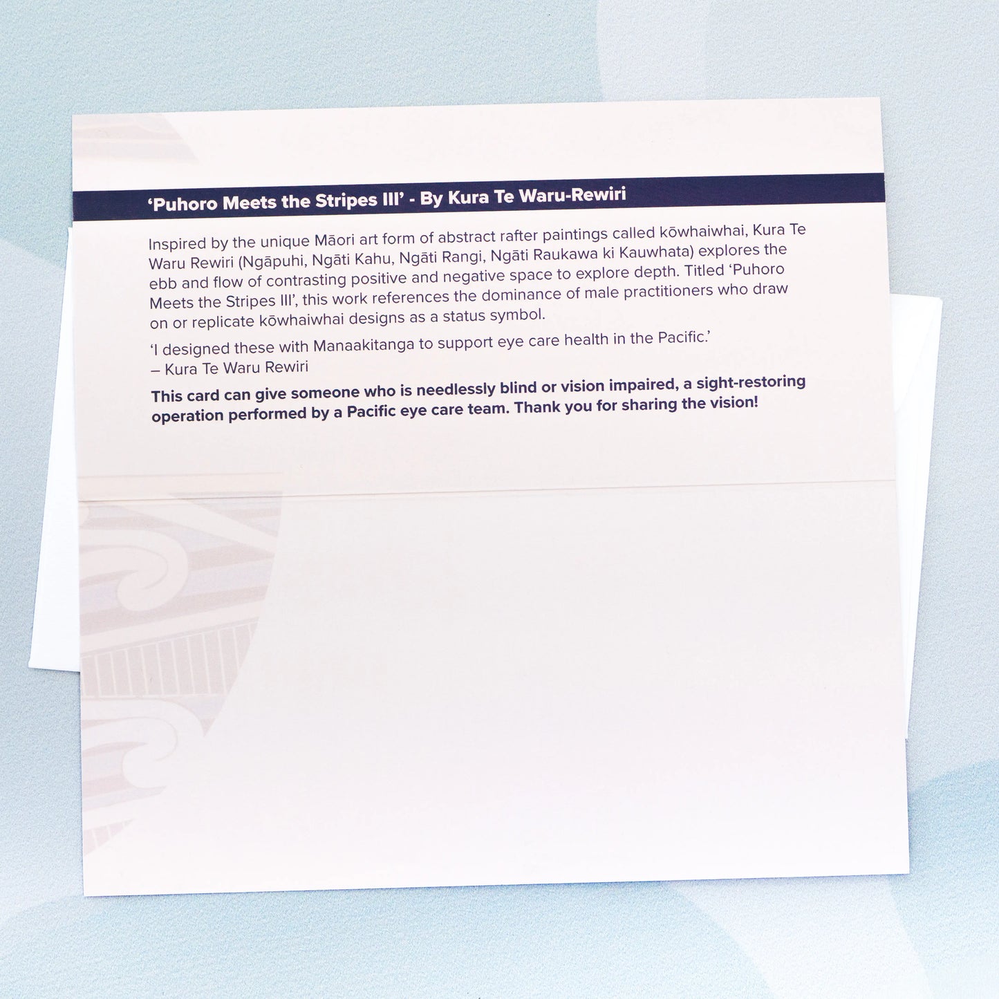 Kura Te Waru-Rewiri card with $25 donation