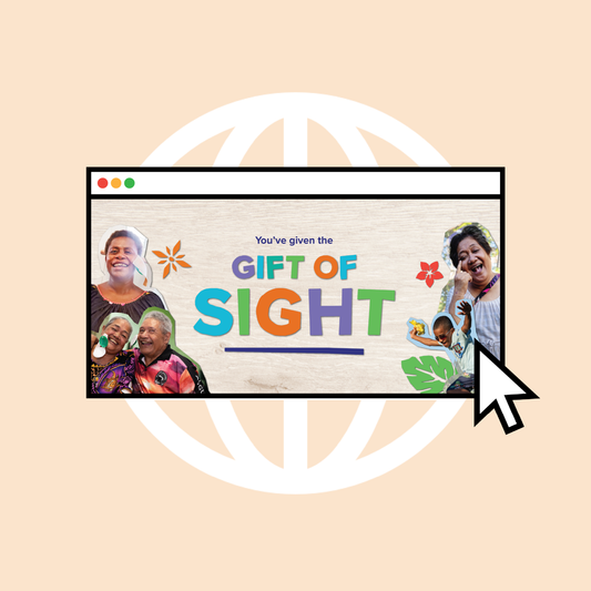 Gift of Sight e-card with $25 donation