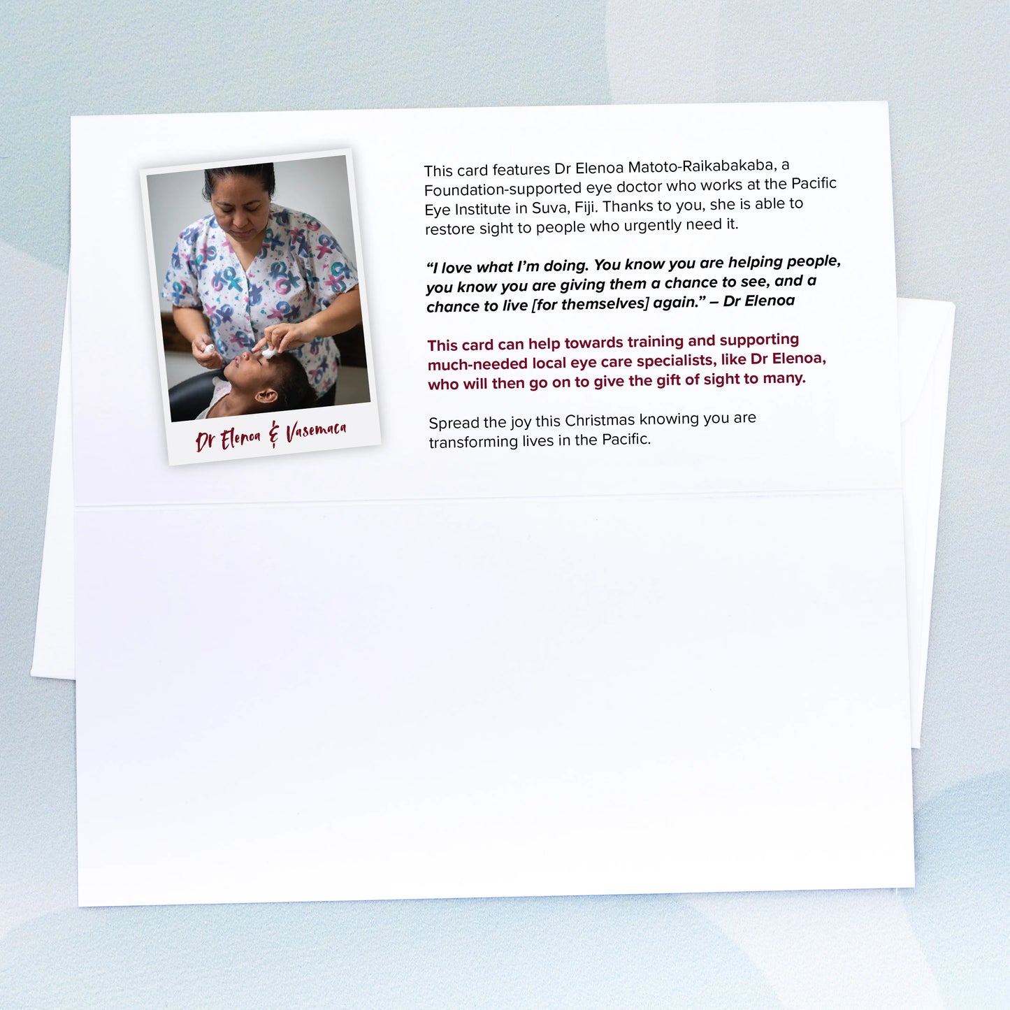 Doctor card with $75 donation